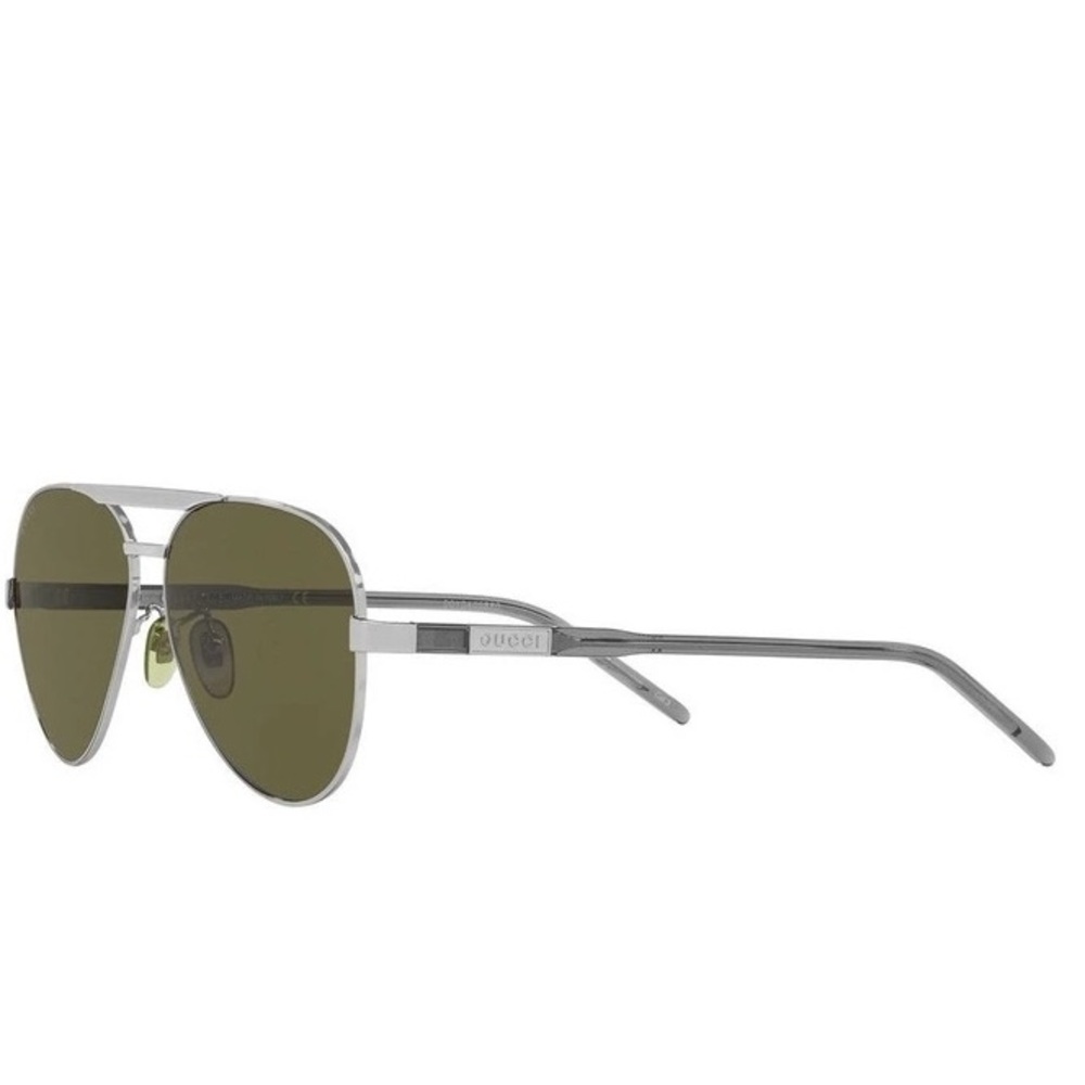 💯- New Authentic Gucci™ GG1163S 002 60 - Silver/Gray Sunglasses - Picture 4 of 14
